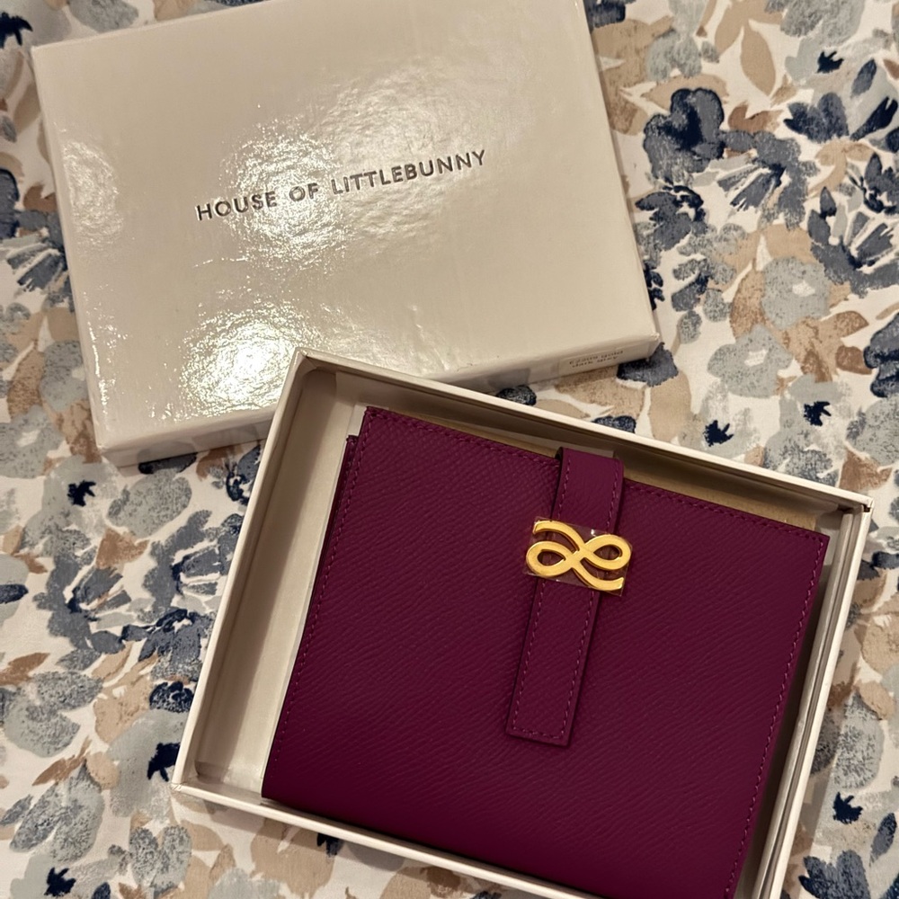 Magenta Wallet with Gold Accent